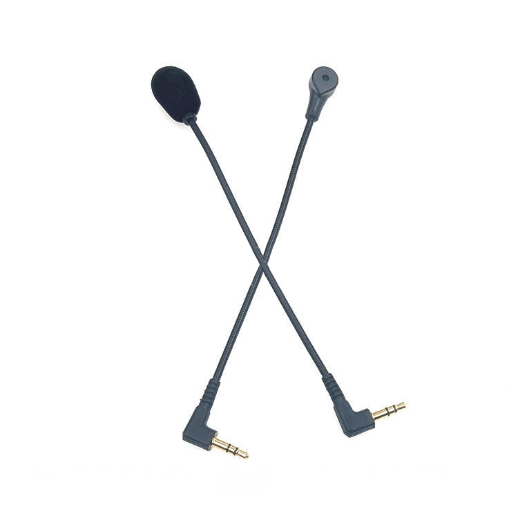 ZJ033MR-03 Plugue de Ângulo Estéreo 3.5mm 17cm Headset Gaming com Microfone ao Vivo para Placa de Som, Ângulo Estéreo 17cm