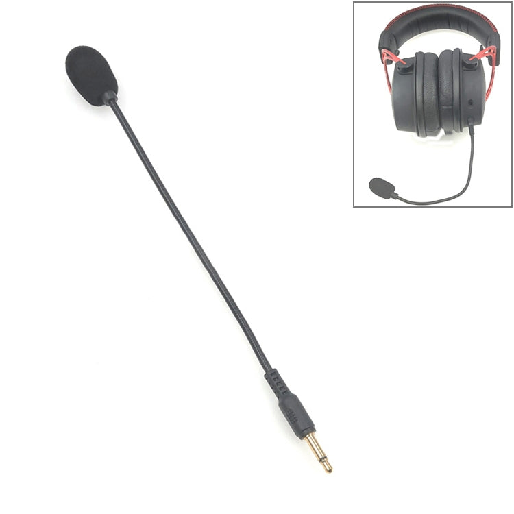 ZJ033MR-03 Plugue Reto Mono 3.5mm 19cm Headset Gaming com Microfone ao Vivo para Placa de Som, Plugue Reto Mono 17cm