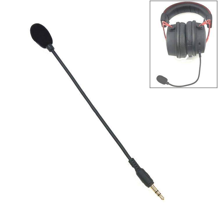 ZJ033MR-03 Plugue Reto Estéreo 3.5mm 19cm Headset Gaming com Microfone ao Vivo para Placa de Som, Plugue Reto Estéreo 19cm