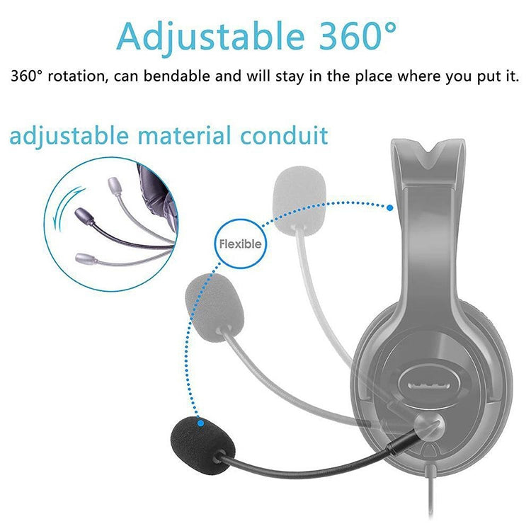 ZJ033MR-03 Plugue Reto 3.5mm com 4 Níveis de Pino 19cm Headset Gaming com Microfone ao Vivo para Placa de Som, Plugue Reto com 4 Níveis de Pino 19cm