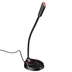 Microfone USB para Computador HXSJ F12 Dobrável 360 Graus Sem Driver, Comprimento do Cabo: 2,2m