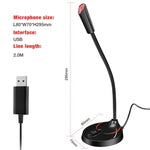 Microfone USB para Computador HXSJ F12 Dobrável 360 Graus Sem Driver, Comprimento do Cabo: 2,2m