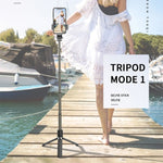 Tripé dobrável Bluetooth L03 em liga de alumínio com bastão de selfie, L03 branco, L03 preto