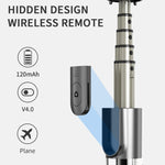 Tripé dobrável Bluetooth L03 em liga de alumínio com bastão de selfie, L03 branco, L03 preto