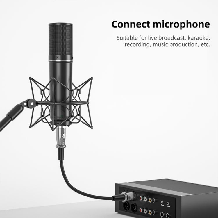 Cabo de Microfone XLR Macho 3 Pinos para XLR Fêmea 5m