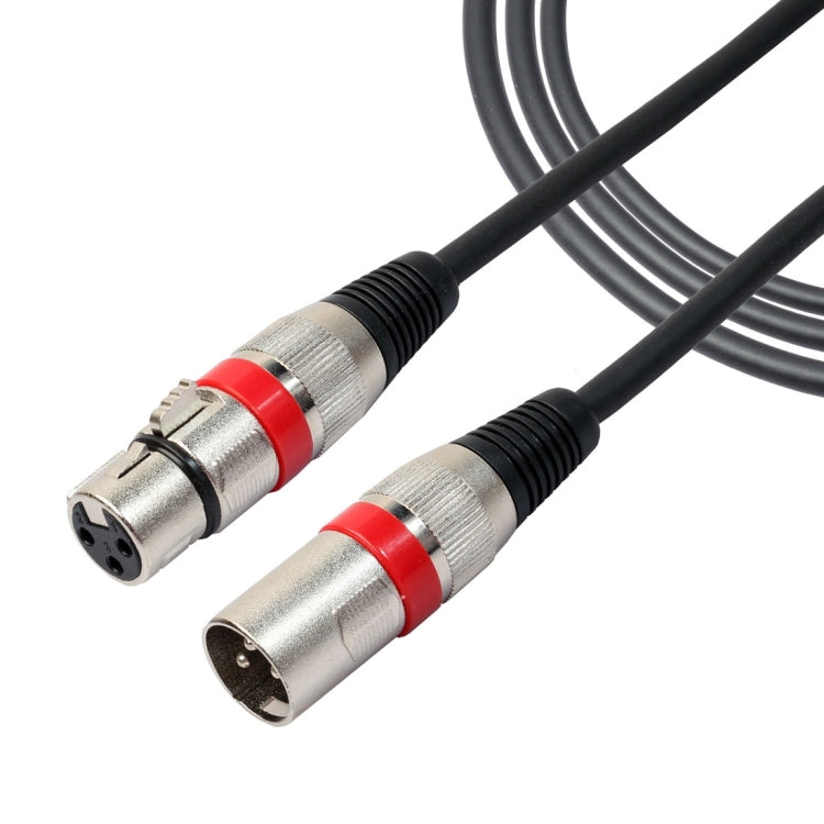 Cabo de microfone blindado MIC XLR macho de 3 pinos para XLR fêmea, comprimento: 3m (Vermelho)