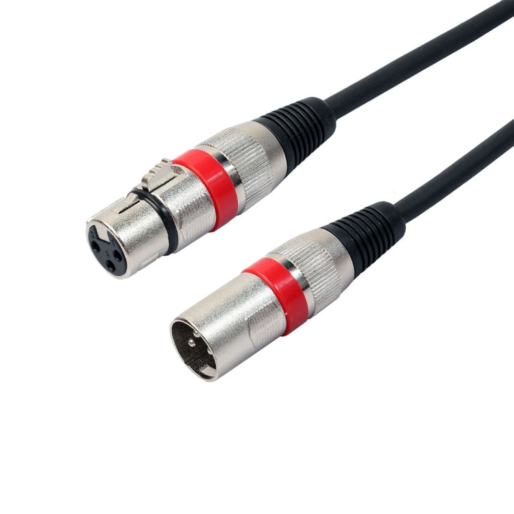 Cabo de microfone blindado MIC XLR macho de 3 pinos para XLR fêmea, comprimento: 3m (Vermelho)
