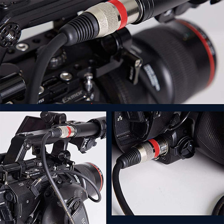 Cabo de microfone blindado MIC XLR macho de 3 pinos para XLR fêmea, comprimento: 5m (Vermelho)