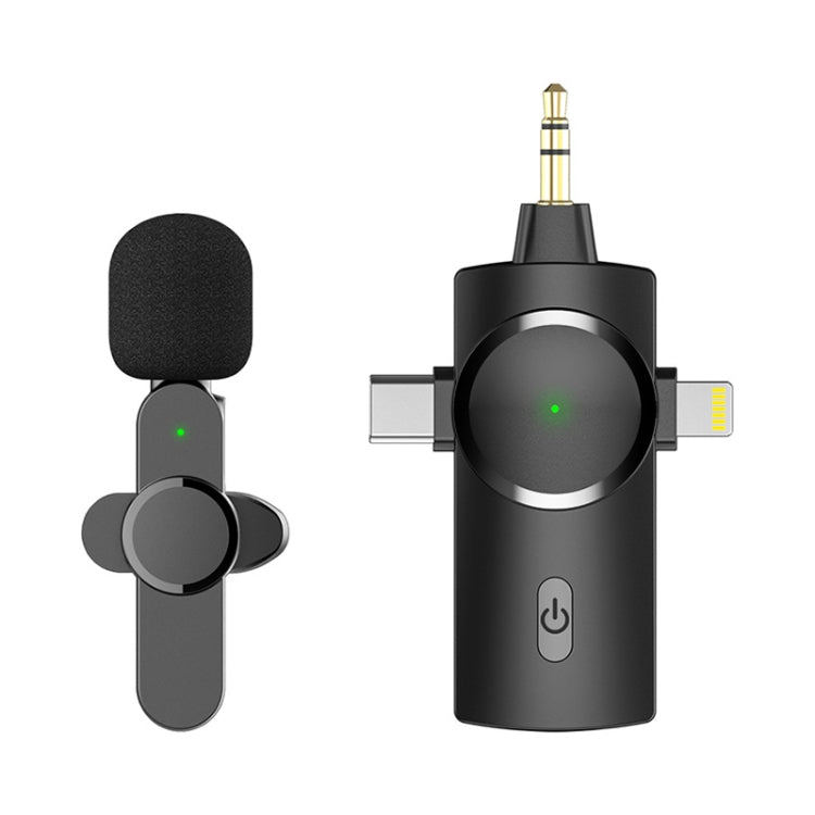 Microfone Lavalier Sem Fios com Redução de Ruído 3 em 1 AP031-1, AP031-1