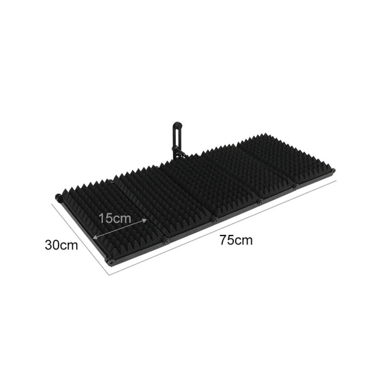 Escudo isolador dobrável para microfone de gravação XTUGA P75, P75
