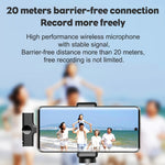 Microfone Lavalier Sem Fios para Transmissão ao Vivo com Interface Type-C / USB-C, Type-C