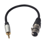 Cabo de Áudio TC210KF183 3,5mm Macho para XLR Fêmea, Comprimento: 0,3m, 3,5mm Macho para XLR Fêmea