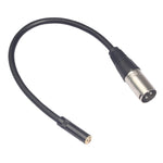 Cabo de áudio TC227K17-03 com ficha fêmea de 3,5mm para ficha macho XLR, comprimento: 0,3m, 3,5mm fêmea para XLR macho