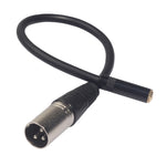 Cabo de áudio TC227K17-03 com ficha fêmea de 3,5mm para ficha macho XLR, comprimento: 0,3m, 3,5mm fêmea para XLR macho