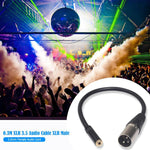 Cabo de áudio TC227K17-03 com ficha fêmea de 3,5mm para ficha macho XLR, comprimento: 0,3m, 3,5mm fêmea para XLR macho