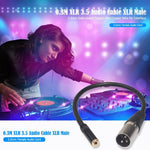 Cabo de áudio TC227K17-03 com ficha fêmea de 3,5mm para ficha macho XLR, comprimento: 0,3m, 3,5mm fêmea para XLR macho