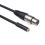 TC227K18-03 Cabo de Áudio Fêmea 3,5mm para XLR Fêmea, Comprimento: 0,3m, 3,5mm Fêmea para XLR Fêmea