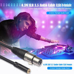 TC227K18-03 Cabo de Áudio Fêmea 3,5mm para XLR Fêmea, Comprimento: 0,3m, 3,5mm Fêmea para XLR Fêmea