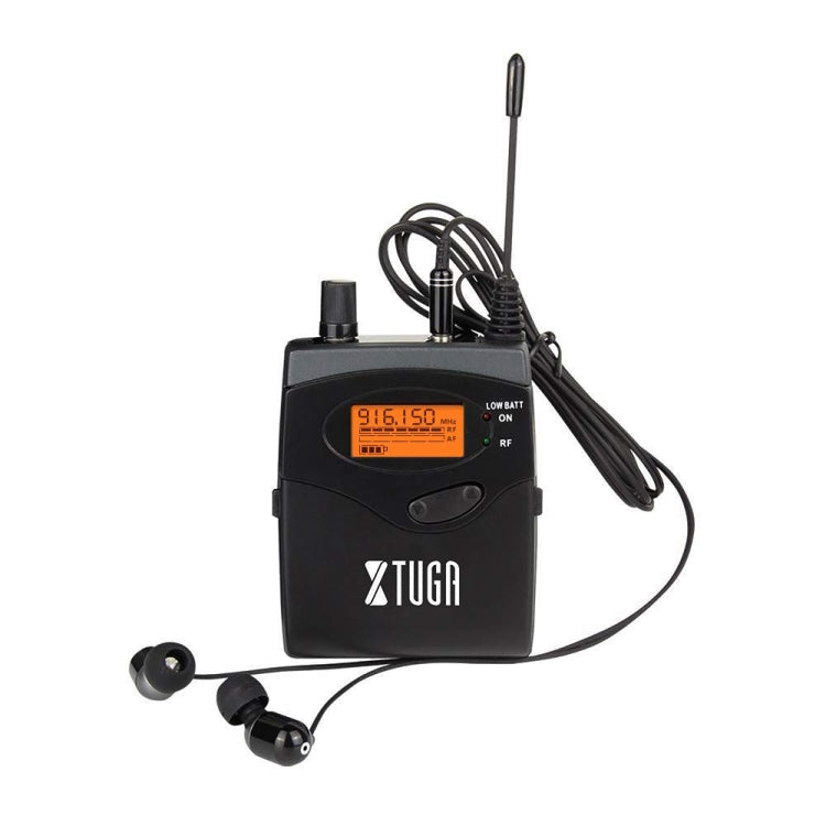Sistema de monitor intra-auricular sem fios UHF para cantor de palco XTUGA RW2080, recetor BodyPack único RW2080