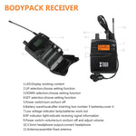 Sistema de monitor intra-auricular sem fios UHF para cantor de palco XTUGA RW2080, recetor BodyPack único RW2080