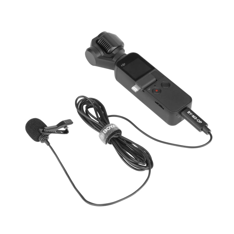 BOYA BY-M3-OP Microfone Lavalier Digital Clip-on para DJI OSMO Pocket, BY-M3-OP