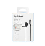 BOYA BY-M3-OP Microfone Lavalier Digital Clip-on para DJI OSMO Pocket, BY-M3-OP