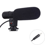 MIC-02 Microfone Estéreo de Som Claro com Frequência de 30-18000Hz para Smartphone, Comprimento do Cabo: 28cm