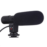 MIC-02 Microfone Estéreo de Som Claro com Frequência de 30-18000Hz para Smartphone, Comprimento do Cabo: 28cm