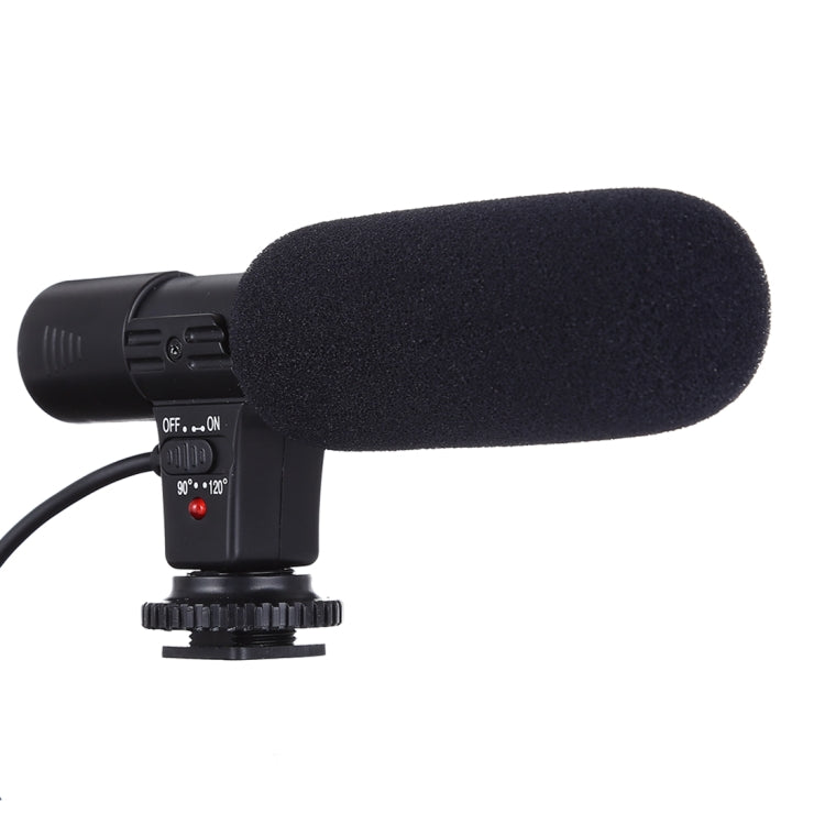MIC-02 Microfone Estéreo de Som Claro com Frequência de 30-18000Hz para Smartphone, Comprimento do Cabo: 28cm