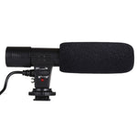 MIC-02 Microfone Estéreo de Som Claro com Frequência de 30-18000Hz para Smartphone, Comprimento do Cabo: 28cm