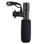 MIC-02 Microfone Estéreo de Som Claro com Frequência de 30-18000Hz para Smartphone, Comprimento do Cabo: 28cm