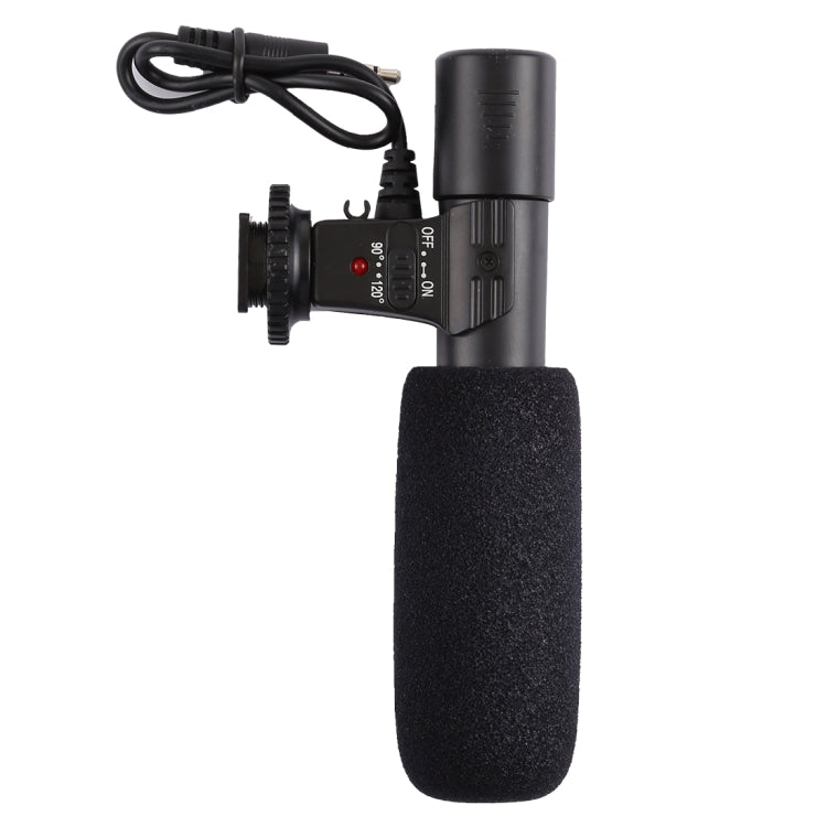 MIC-02 Microfone Estéreo de Som Claro com Frequência de 30-18000Hz para Smartphone, Comprimento do Cabo: 28cm