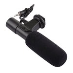 MIC-02 Microfone Estéreo de Som Claro com Frequência de 30-18000Hz para Smartphone, Comprimento do Cabo: 28cm