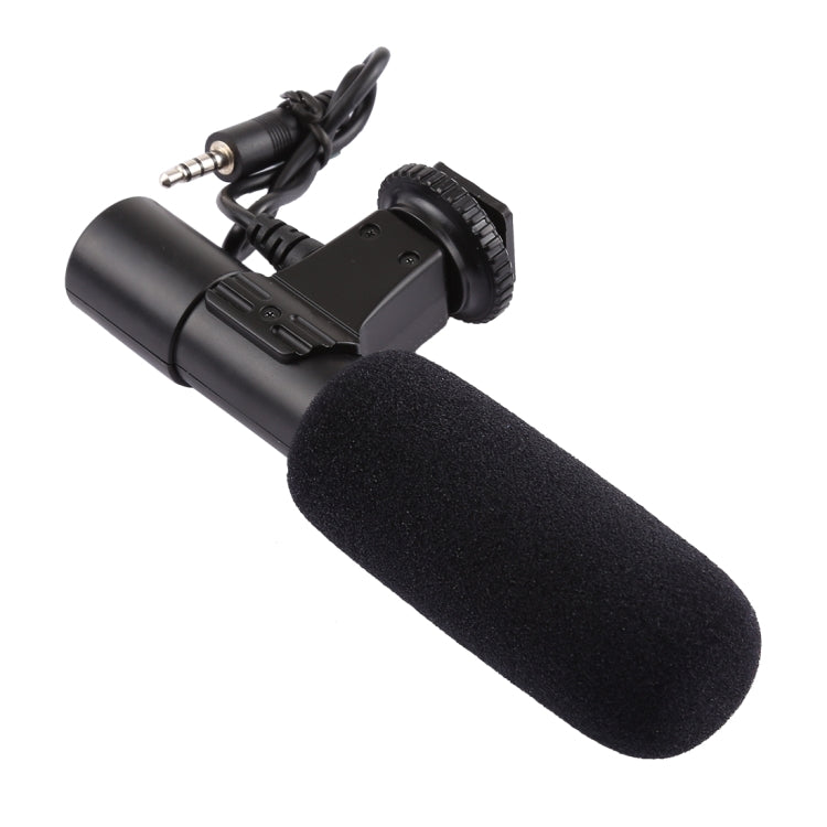 MIC-02 Microfone Estéreo de Som Claro com Frequência de 30-18000Hz para Smartphone, Comprimento do Cabo: 28cm