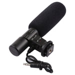 MIC-02 Microfone Estéreo de Som Claro com Frequência de 30-18000Hz para Smartphone, Comprimento do Cabo: 28cm