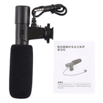 MIC-02 Microfone Estéreo de Som Claro com Frequência de 30-18000Hz para Smartphone, Comprimento do Cabo: 28cm
