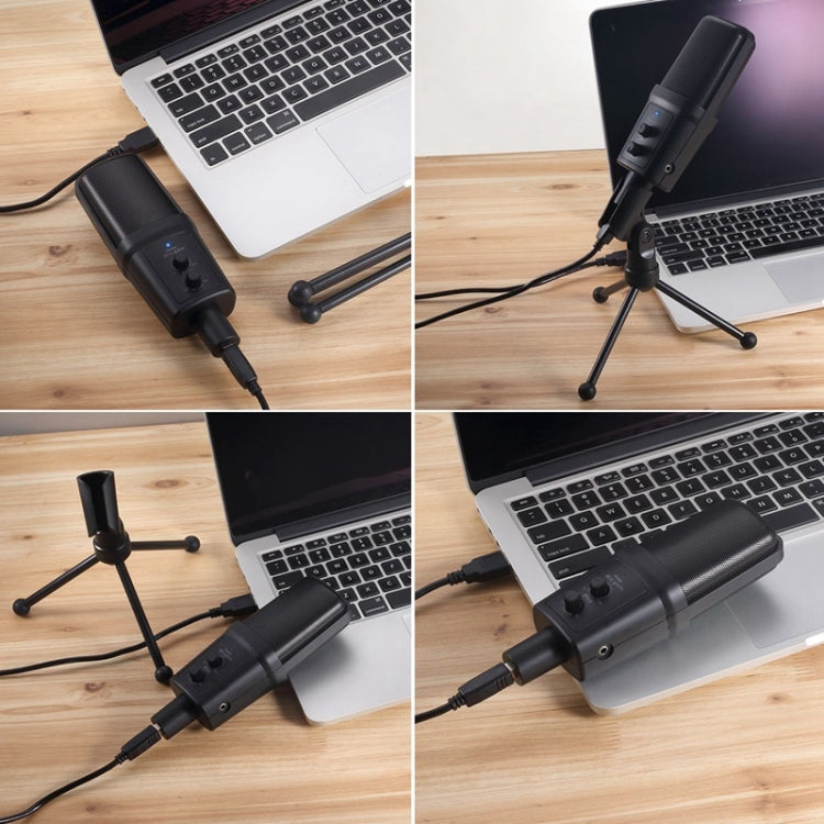 Yanmai SF-970 Microfone Condensador Profissional para Gravação de Som com Suporte Tripé & Cabo USB, Comprimento do Cabo: 1,8m