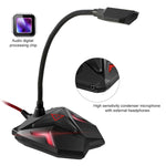 Microfone de Jogo Capacitivo G55 com Indicador LED