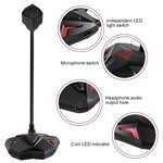 Microfone de Jogo Capacitivo G55 com Indicador LED