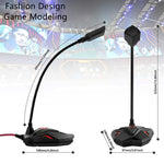 Microfone de Jogo Capacitivo G55 com Indicador LED