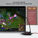 Microfone de Jogo Capacitivo G55 com Indicador LED