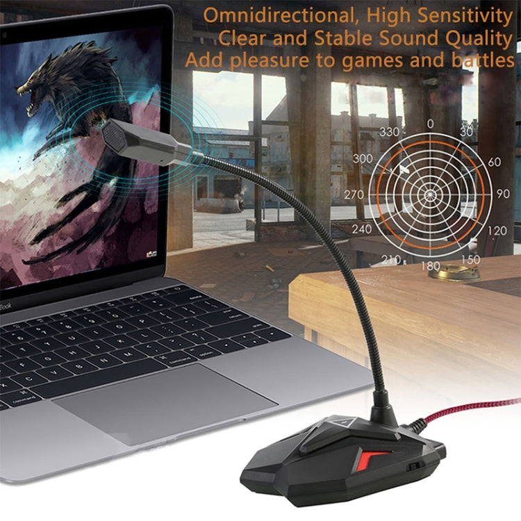 Microfone de Jogo Capacitivo G55 com Indicador LED
