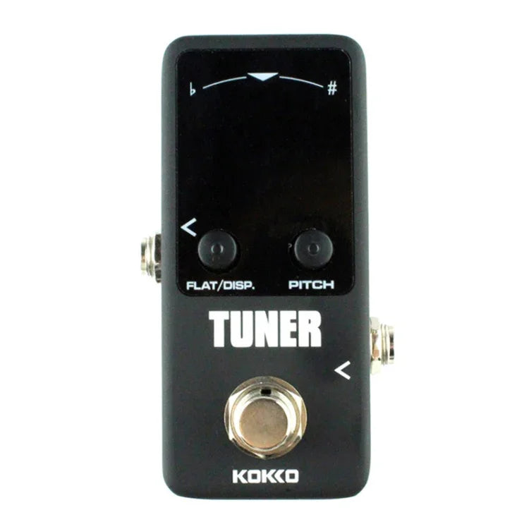 Afinador Pedal de Efeitos Mini Monobloco para Guitarra KOKKO FTN2, Ecrã de Duplo Modo de Alta Sensibilidade, FTN2