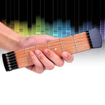 Ferramenta Portátil de Bolso para Prática de Guitarra com 6 Trastes para Iniciantes, Ferramenta de Prática de Dedilhado com 6 Trastes