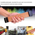 Ferramenta Portátil de Bolso para Prática de Guitarra com 6 Trastes para Iniciantes, Ferramenta de Prática de Dedilhado com 6 Trastes