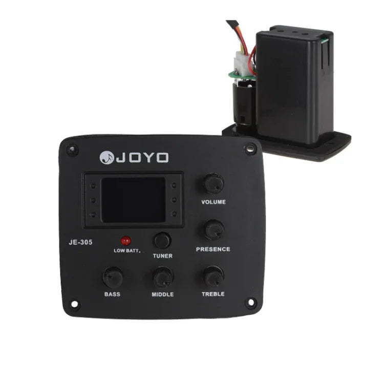 JOYO JE-305 Captador de Guitarra com Pré-amplificador, Equalizador de 4 Bandas e Afinador, JE-305