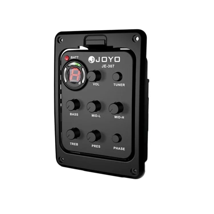 JOYO JE-307 Captador de Guitarra com Equalizador de 5 Bandas para Guitarra Folk, Pré-amplificador, Afinador Digital para Guitarra Acústica, JE-307