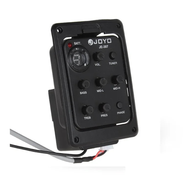 JOYO JE-307 Captador de Guitarra com Equalizador de 5 Bandas para Guitarra Folk, Pré-amplificador, Afinador Digital para Guitarra Acústica, JE-307