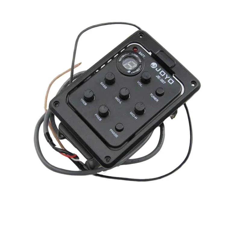 JOYO JE-307 Captador de Guitarra com Equalizador de 5 Bandas para Guitarra Folk, Pré-amplificador, Afinador Digital para Guitarra Acústica, JE-307