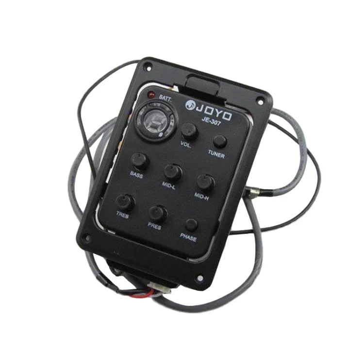JOYO JE-307 Captador de Guitarra com Equalizador de 5 Bandas para Guitarra Folk, Pré-amplificador, Afinador Digital para Guitarra Acústica, JE-307